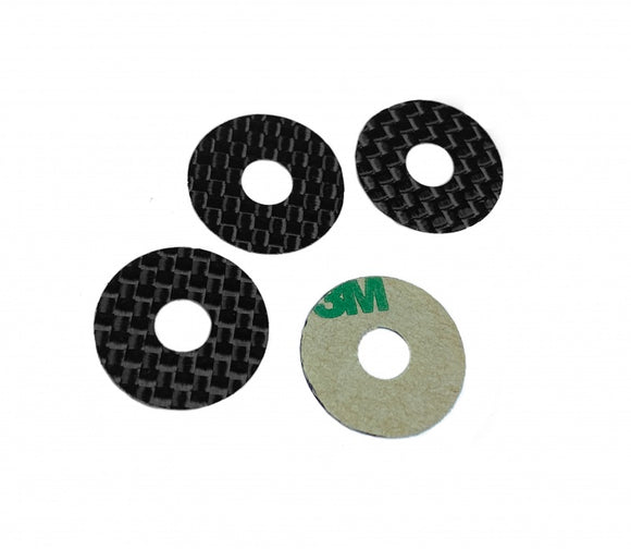 Carbon Fiber Body Washers Adhesive Backed 6mm Post (4)