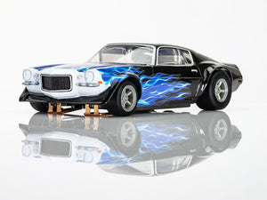 Camaro 1973 Wildfire Black/Blue HO Scale Slot Car