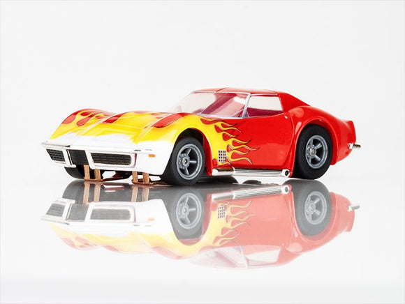 Corvette 1970 Red/Yellow Wildfire HO Scale Slot Car