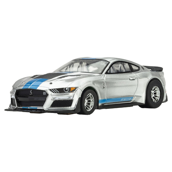 2022 Mustang GT500KR, Silver/ Blue HO Scale Slot Car