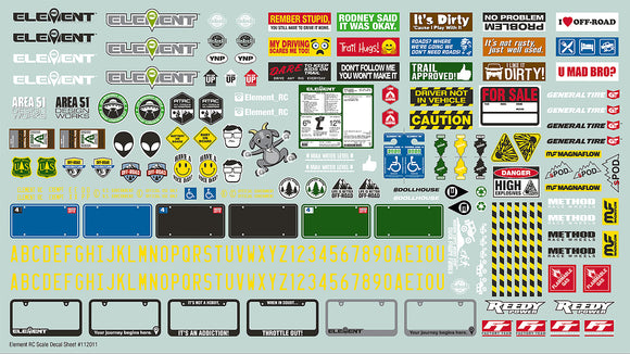 Decal Sheet, for Enduro Trucks