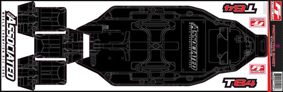 RC10T6.4 FT Chassis Protective Sheet, Printed