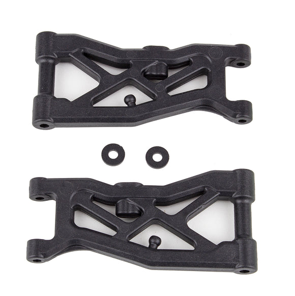 RC10B74.2 FT Front Suspension Arms, Gull Wing, Carbon