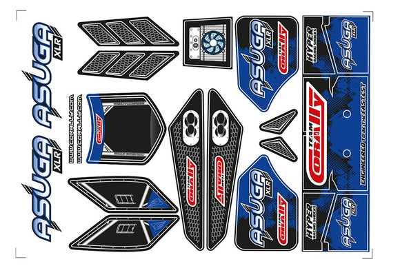 Body Decal Sheet, Asuga XLR, Blue