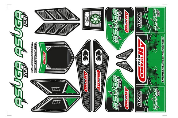 Body Decal Sheet, Asuga XLR, Green