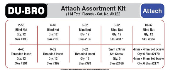 Attachment Assortment Kit, 114pcs