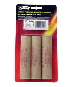 E12-0 Model Rocket Engines (3pk)