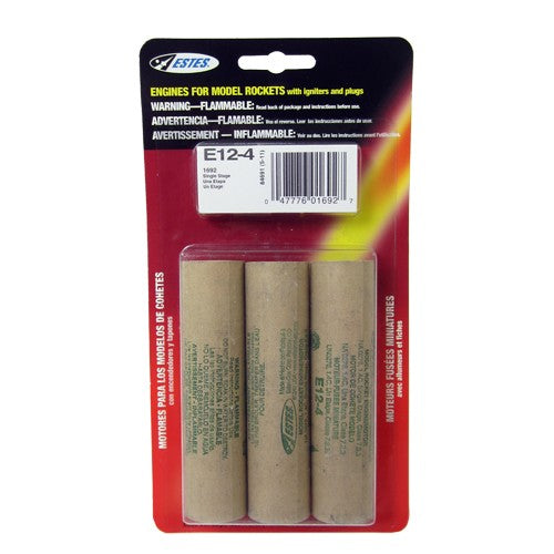 E12-4 Model Rocket Engines (3pk)