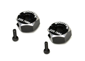 Rear Hex Set 7mm, 7075, 1pr for 22S Drag