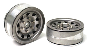 1.9 SR04 Beadlock Wheels (Uncoated Silver) (2)