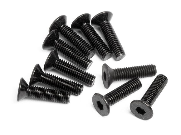 Flat Head Screw M3X12mm (Hex Socket/10pcs)