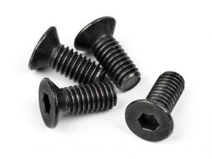 Flat Head Screw M4X10mm (Hex Socket/Thin Type/4pc)