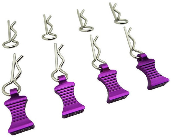 1/10 Purple Aluminum EZ Pulls Body Clips