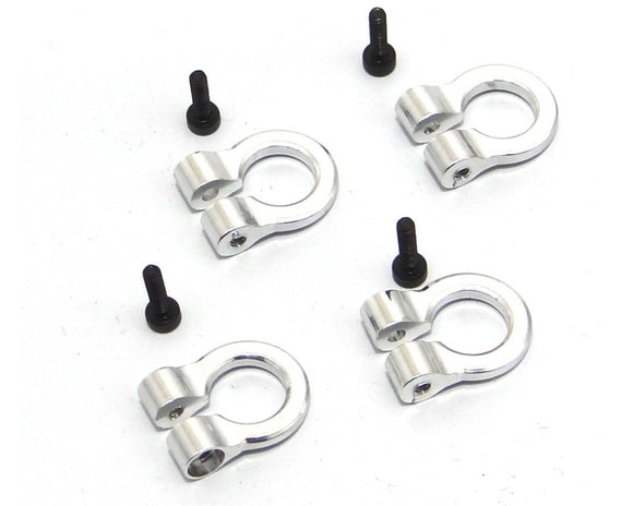 1/10 Scale Aluminum Silver Tow Shackle D-Rings (4)