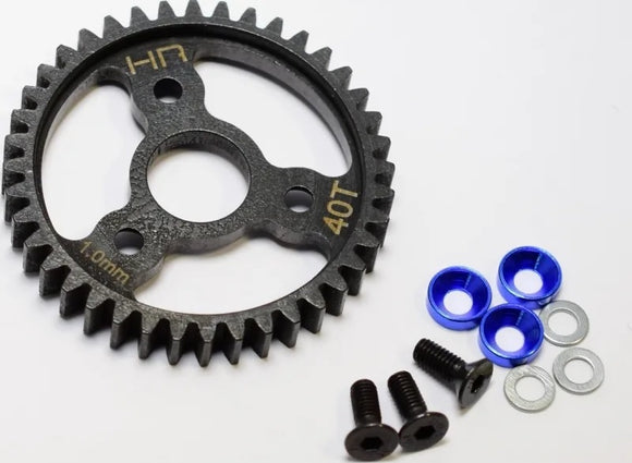 Steel Spur Gear 40T 1.0 Mod Blue-Traxxas