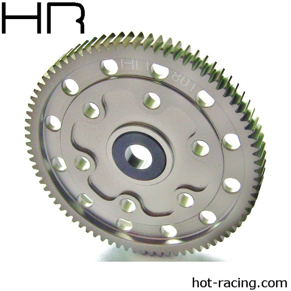 Hard Anodized 80T Aluminum Spur Gear