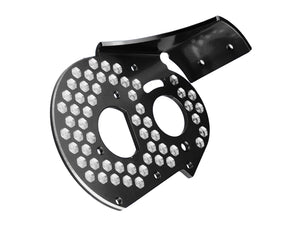 RC10 Aluminum Rear Motor Plate Honeycomb, Black