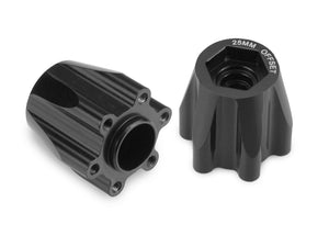 Tribute Wheel, Alum Hex Adapto Black Anodized Aluminum 2 pc