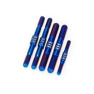 RC8B4.1 Fin Titanium Turnbuckle Set, Burnt Blue, 5p