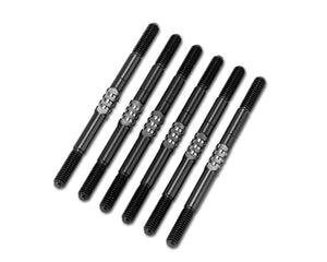 XRAY XB2 2024 3.5 x 55mm Fin Titanium Turnbuckle Set, 6pc