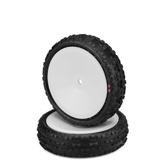 Swaggers 2wd Front Buggy Tires Pink Compound, Pre-Mounted