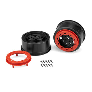 Tremor, Slash Rear, Slash 4x4 F&R Wheel - Black Wheel / Red