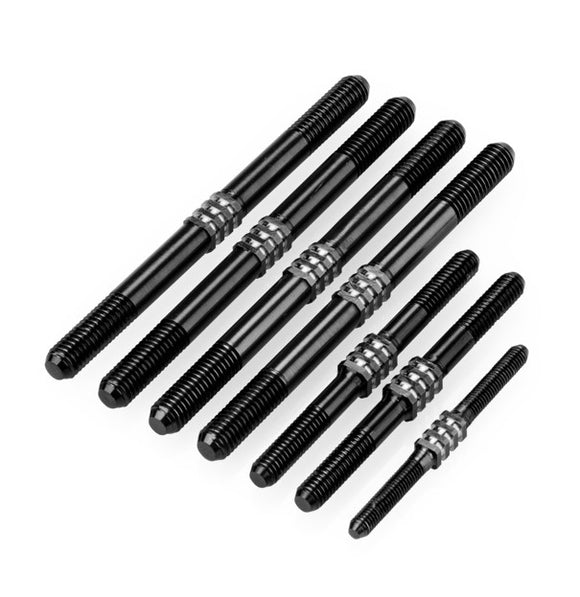 Fin Titanium Turnbuckle Set, Stealth Black, 7pcs, Fits