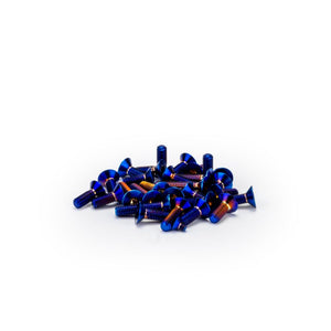 RC10B7 Titanium Screw Set, Lower, Blue, 28pc