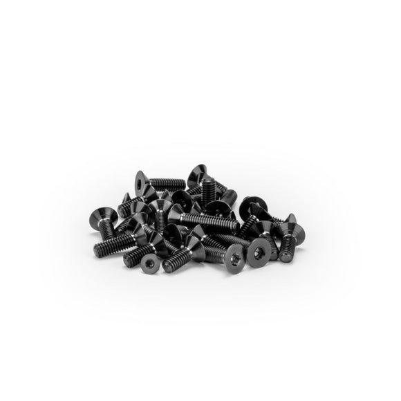 RC10B7 Titanium Screw Set, Lower, Black, 28pc