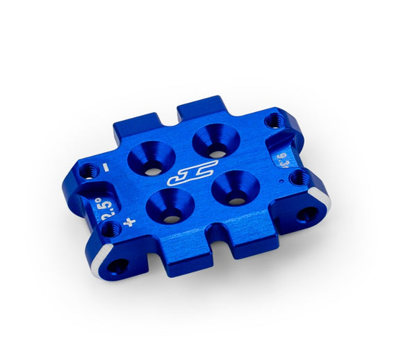 RC10B7 front bulkhead 2.5 degr (9.3g), aluminum - blue