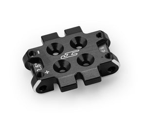 RC10B7 front bulkhead 2.5 degr (9.3g), aluminum - black