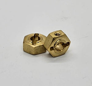 (2) 12mm x 6mm wide Brass Hexes for Enduro