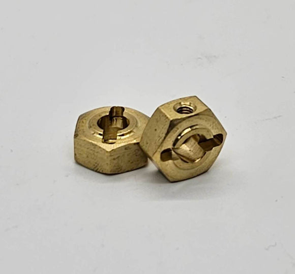 (2) 12mm x 8mm wide Brass Hexes for Enduro