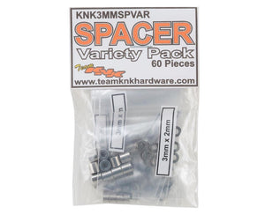 60 Piece 3mm Aluminum Spacer Variety Pack - Natural