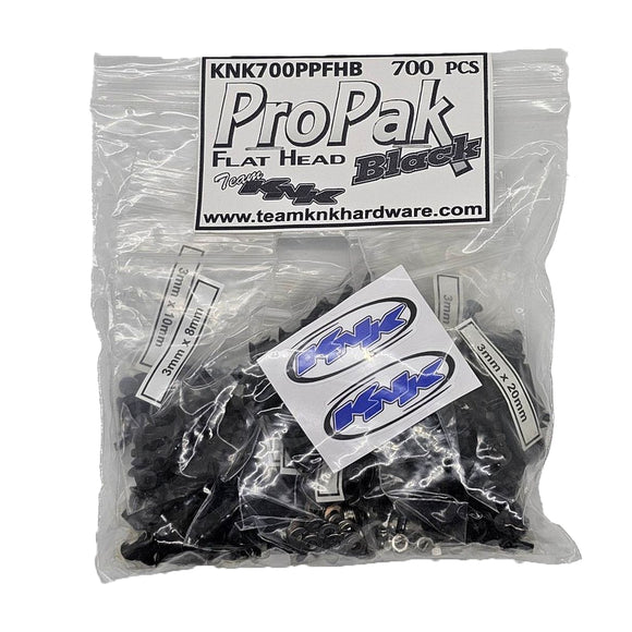 (700 pcs) Flat Head ProPak Black Oxide Bulk Bag