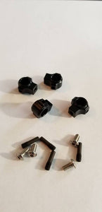 Black Aluminum Body Mounts w/Screw Pins Version 2