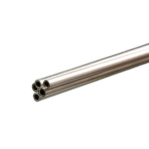 Round Aluminum Tube: 3/32" OD x 0.014" Wall x 36" Long