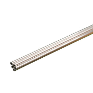 Round Aluminum Tube: 1/8" OD x 0.014" Wall x 36" Long