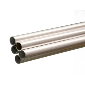 Round Aluminum Tube: 1/4" OD x 0.014" Wall x 36" Long