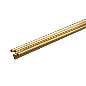 Round Brass Tube: 3/32" OD x 0.014" Wall x 36" Long