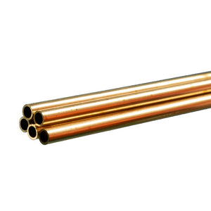 Round Brass Tube: 5/32" OD x 0.014" Wall x 36" Long