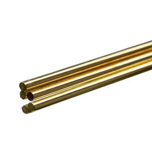 Round Brass Rod: 3/32" OD x 36" Long