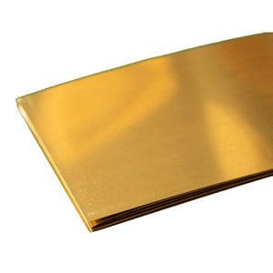 Brass Sheet: 0.005" Thick x 4" Wide x 10" Long