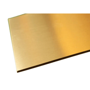 Brass Sheet: 0.010" Thick x 4" Wide x 10" Long