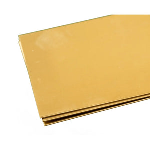 Brass Sheet: 0.032" Thick x 4" Wide x 10" Long