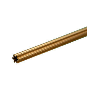 Brass Star Tube (Large): 0.014" Wall x 12" Long