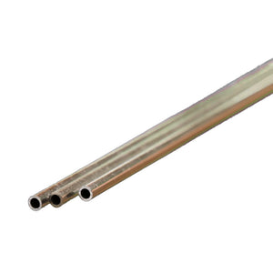 Round Aluminum Tube: 1/8" OD x 0.014" Wall x 12" Long