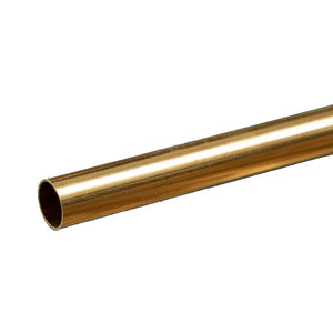 Round Brass Tube: 11/32" OD x 0.014" Wall x 12" Long