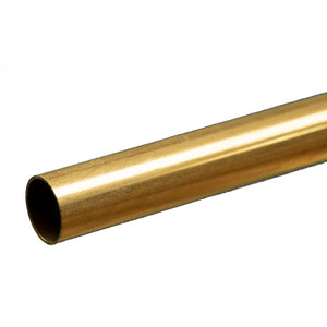 Round Brass Tube: 3/8" OD x 0.014" Wall x 12" Long