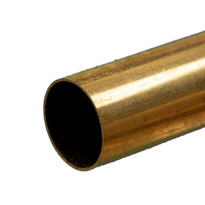 Round Brass Tube: 9/16" OD x 0.014" Wall x 12" Long